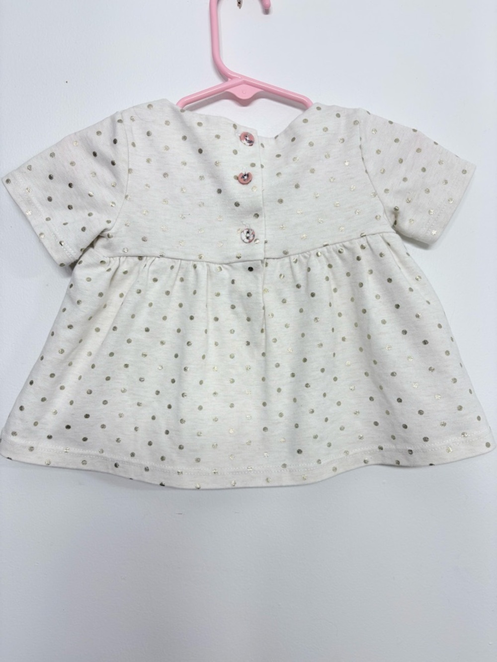 2 for 18$ - Max Studio Baby 6-9M Polka Dot Dress π€ Bow Detail Cute Outfit - Picture 4 of 7